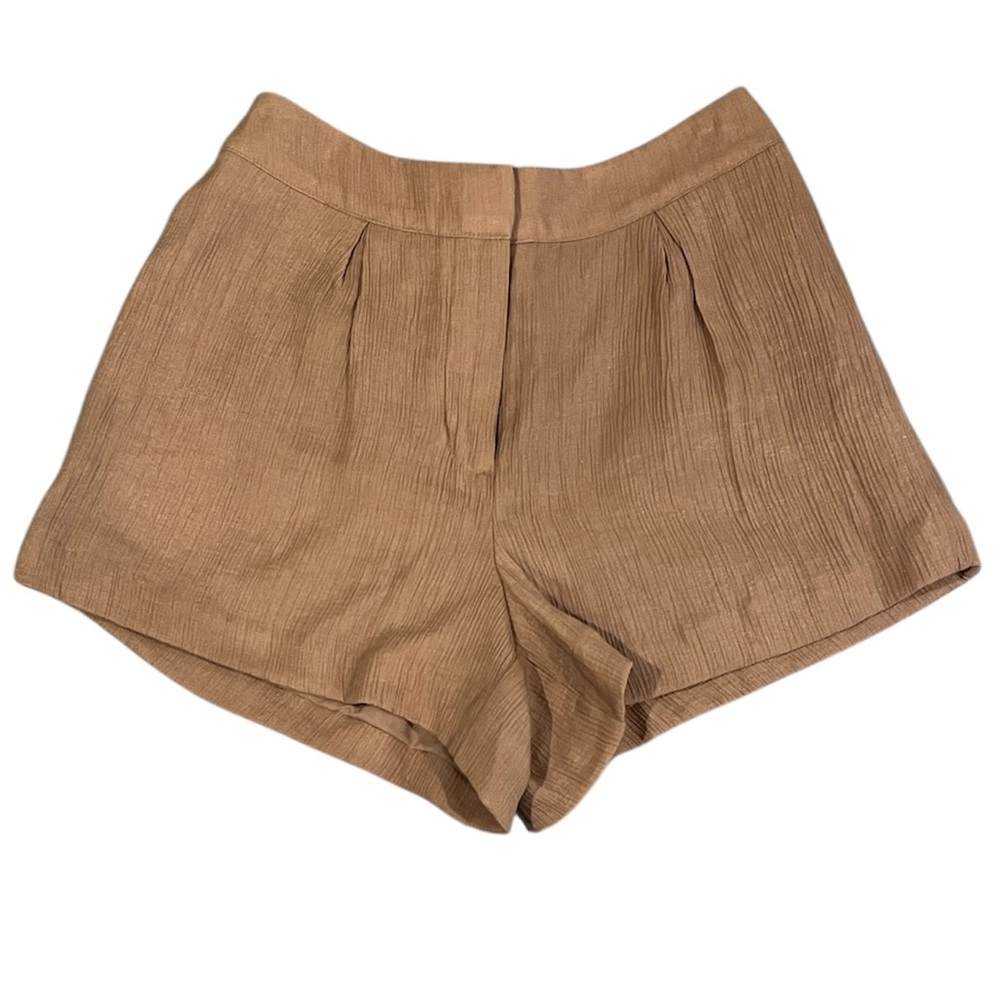 Something Navy High Waist Tan Praline Shorts Size 2